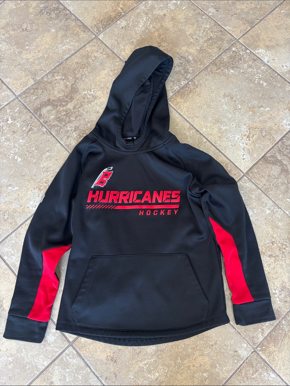 NHL Black and Red Carolina Hurricanes Hockey Hoodie Youth Fanatics size small 8 - Picture 7 of 10